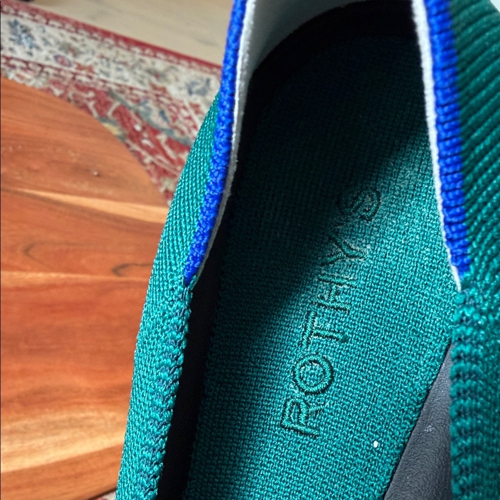 Rothy's Teal Flats with Blue Accents size 9 - Picture 6 of 7